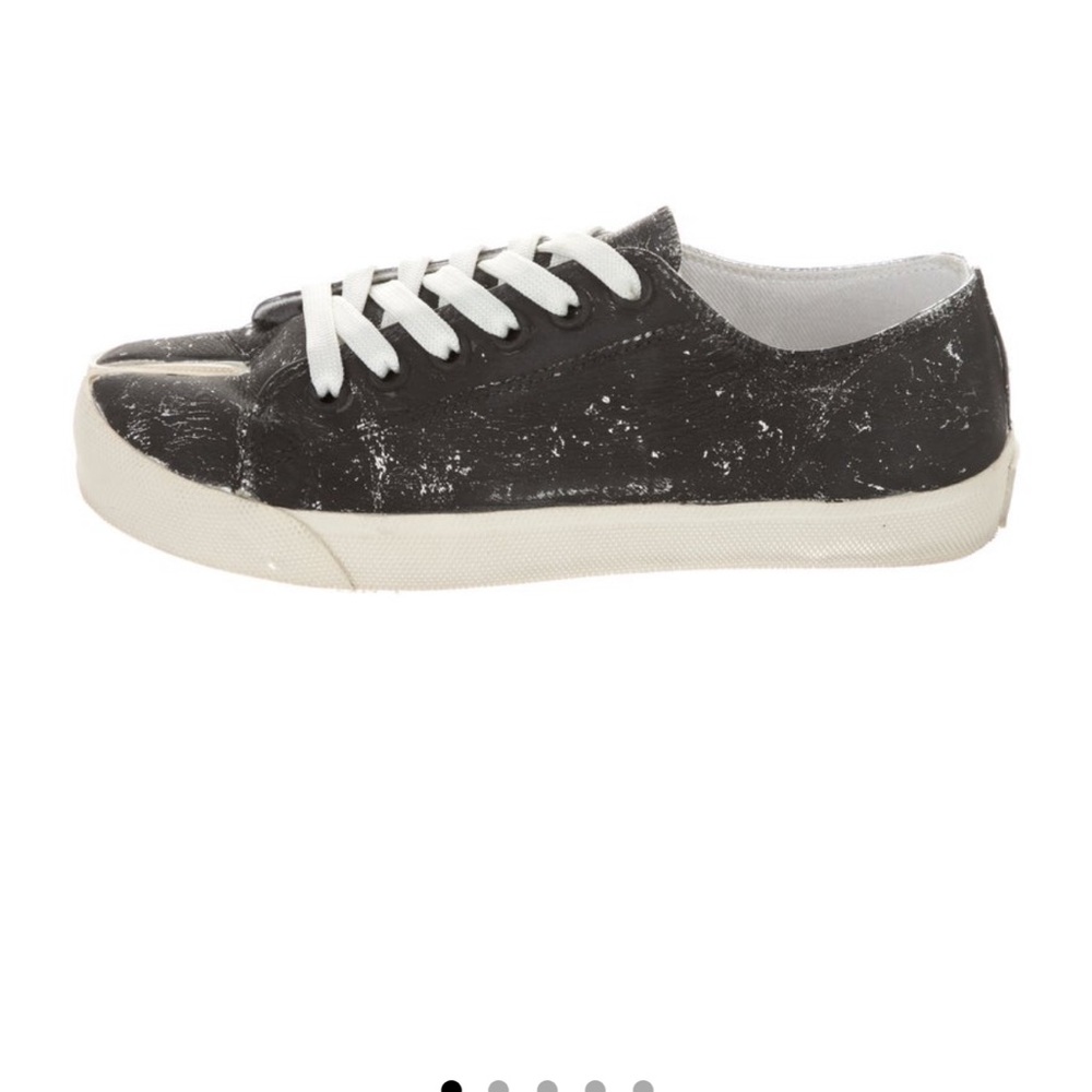 Chic Black Sneakers with White Accents